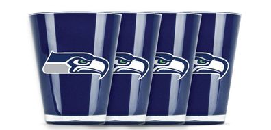 Seattle Seahawks Sot Acryl Gläser (4 Stück) American Football NFL Blue