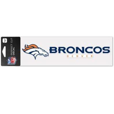 Denver Broncos Aufkleber Wordmark American Football Weiß/ Blau