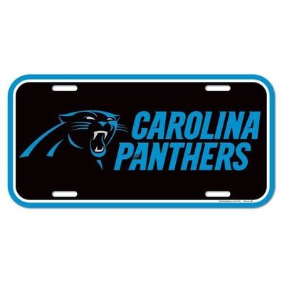 Carolina Panthers Nummernschild American Football Schwarz/ Blau