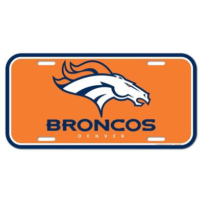Denver Broncos Nummernschild American Football Orange