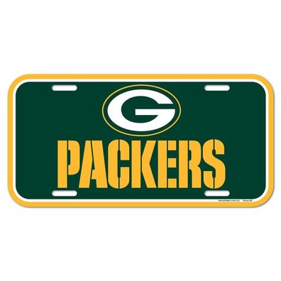 Green Bay Packers Nummernschild American Football Grün/ Gelb