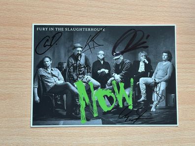 Fury in the Slaughterhouse Autogrammkarte original signiert #S661