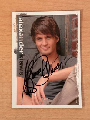 Alexander Klaws Autogrammkarte original signiert #S739