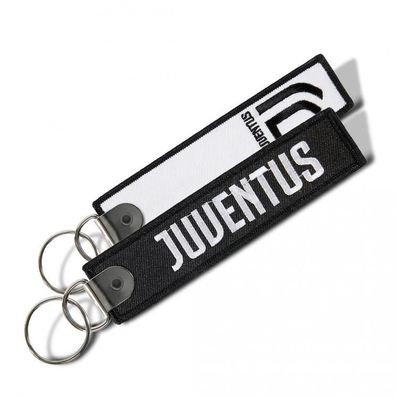 Juventus Turin Schlüsselanhänger Textil-Logo Fussball
