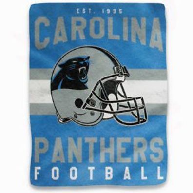 Carolina Panthers Fleece Decke American Football Blau