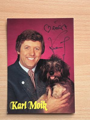 Karl Moik Autogrammkarte original signiert #S700
