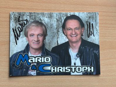 Mario & Christoph Autogrammkarte original signiert #S647