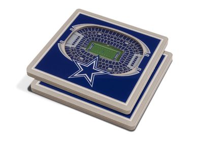 Dallas Cowboys 3D Stadium View Untersetzer 2er-Set American Football Blau