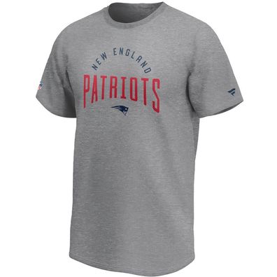 New England Patriots Fish Eye Graphic T-Shirt American Football Grau