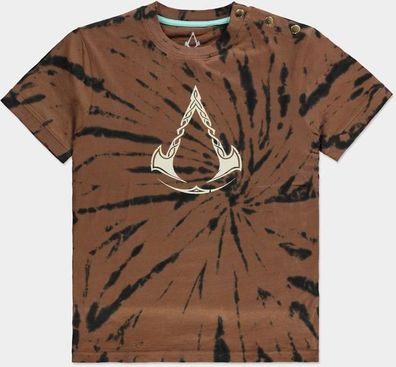 Assassin's Creed Valhalla - Woman's Tie Dye Printed T-Shirt Brown