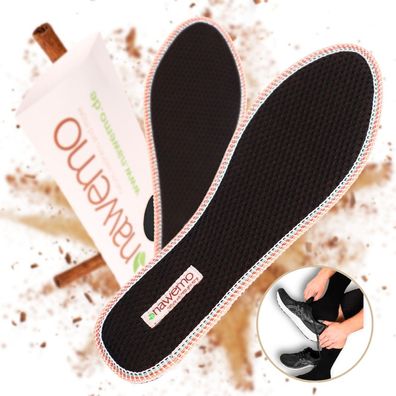 Nawemo Zimtsohlen 3D - gegen Schweißfüße und Fußgeruch - ultraweich, 5er Pack