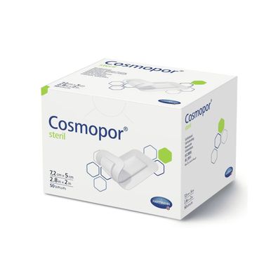 Hartmann Cosmopor® Steril Wundverband 7,2 x 5 cm - 50 Stück - B077BS1XDY | Packung (5
