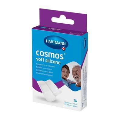 Hartmann Cosmos® Soft Silicone Wundpflaster, 2 Größen - 8 Pflaster | Packung (8 Stück