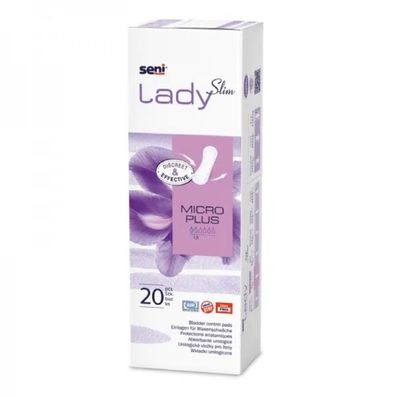 Seni Lady Slim Micro Plus Einlage - 20 Stück | Packung (20 Stück)