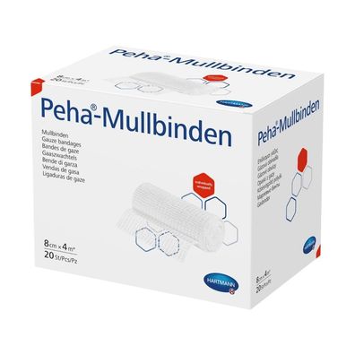Hartmann Peha®-Mullbinden, einzeln verpackt - 20 Stück - 12 cm x 4 m | Packung (1 Stü