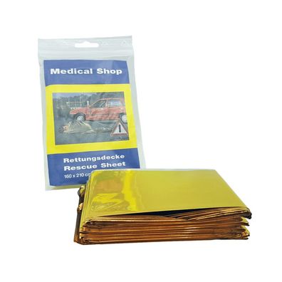 Holthaus Medical Rettungsdecke, gold silber | Packung (1 Stück)