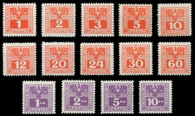 Österreich Portomarken 1945 Nr 175-188 postfrisch X707A26