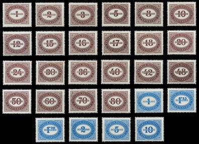 Österreich Portomarken 1947 Nr 204-231 postfrisch X707A2E