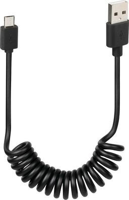 Optiline Lampa Micro USB 1M Ladekabel Black