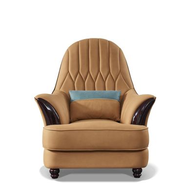 Sessel Design Couch Sofa Sitzer Luxus Braun Neu Relax Leder Lounge Club Polster