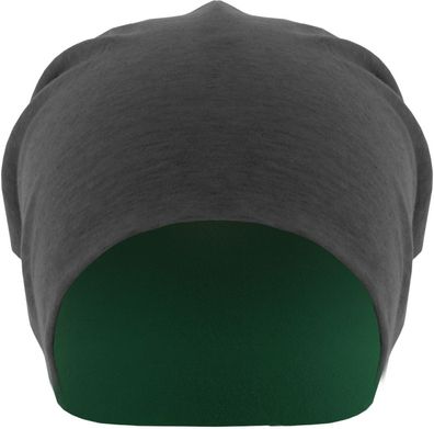 MSTRDS Beanie Jersey Beanie reversible H. Charcoal/ Kelly