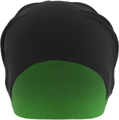 MSTRDS Beanie Jersey Beanie reversible Black/ Neongreen