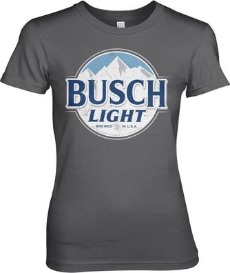 Busch Light Washed Label Girly Tee Damen T-Shirt Dark-Grey