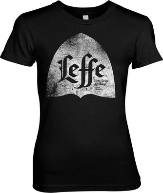 Leffe Distressed Alcove Logo Girly Tee Damen T-Shirt Black