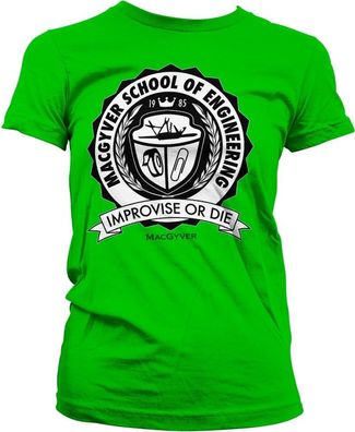 MacGyver School Of Engineering Girly Tee Damen T-Shirt Green