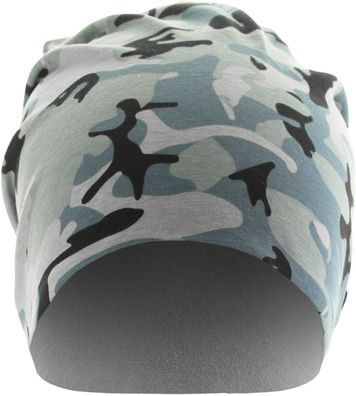 MSTRDS Beanie Printed Jersey Beanie Grey Camouflage/ Charcoal