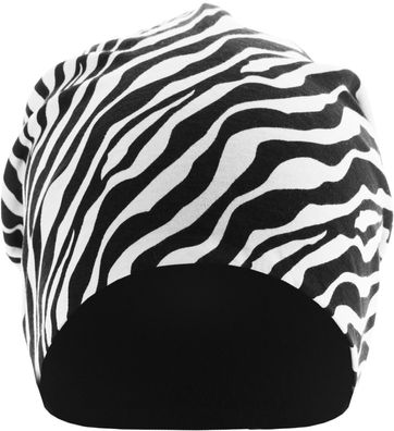MSTRDS Beanie Printed Jersey Beanie Zebra/ Black