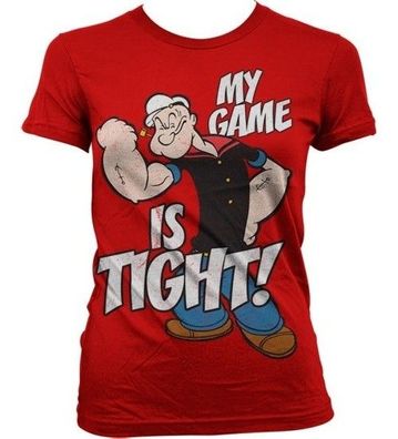 Popeye Game Is Tight Girly T-Shirt Damen Red