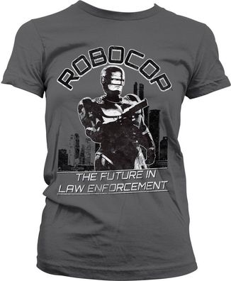 Robocop The Future In Law Emforcement Girly Tee Damen T-Shirt Dark-Grey
