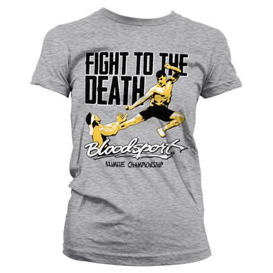 Bloodsport Fight To The Death Girly Tee Damen T-Shirt Heather-Grey