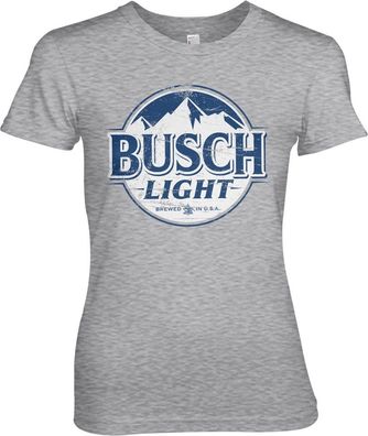 Busch Light Beer Vintage Logo Girly Tee Girly Tee Damen T-Shirt Heather-Grey