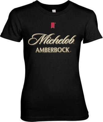 Michelob Amberbock Girly Tee Damen T-Shirt Black