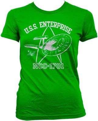 Star Trek U.S.S. Enterprise Girly T-Shirt Damen Green