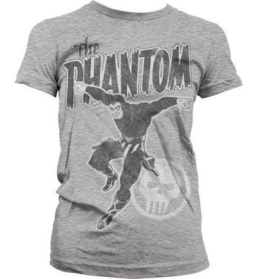 The Phantom Jump Distressed Girly T-Shirt Damen Heather-Grey