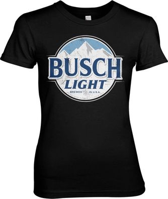 Busch Light Washed Label Girly Tee Damen T-Shirt Black