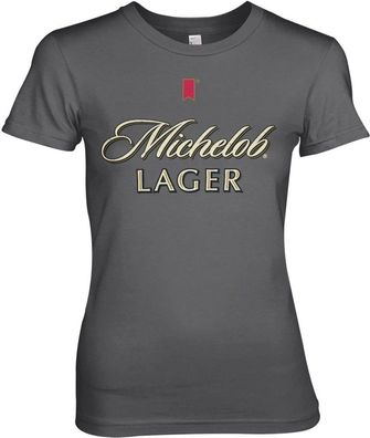 Michelob Lager Girly Tee Damen T-Shirt Dark-Grey