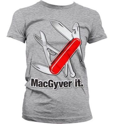 MacGyver It Girly Tee Damen T-Shirt Heather-Grey
