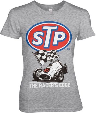 STP Retro Racer Girly Tee Damen T-Shirt Heather-Grey