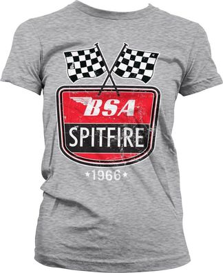 BSA Spitfire 1966 Girly Tee Damen T-Shirt Heather-Grey