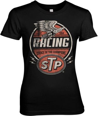 STP Vintage Racing Girly Tee Damen T-Shirt Black