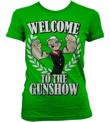 Popeye Welcome To The Gunshow Girly T-Shirt Damen Green