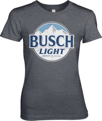 Busch Light Washed Label Girly Tee Damen T-Shirt Dark-Heather