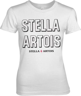 Stella Artois Retro Wordmark Girly Tee Damen T-Shirt White