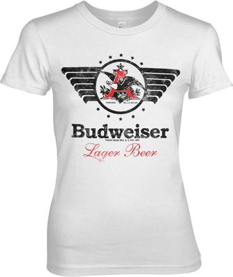 Budweiser Vintage Eagle Girly Tee Damen T-Shirt White