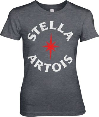 Stella Artois Wordmark Girly Tee Damen T-Shirt Dark-Heather