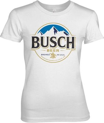 Busch Beer Logo Girly Tee Damen T-Shirt White